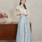 More than thirteen [青云端] new Chinese top wide-leg pants set modern HanFuDreams