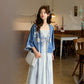 (Pre-Order)[Moonlight Window] Modern Lyocell Hanfu Set modern Shisanyu 2-Piece Set(no Top) S
