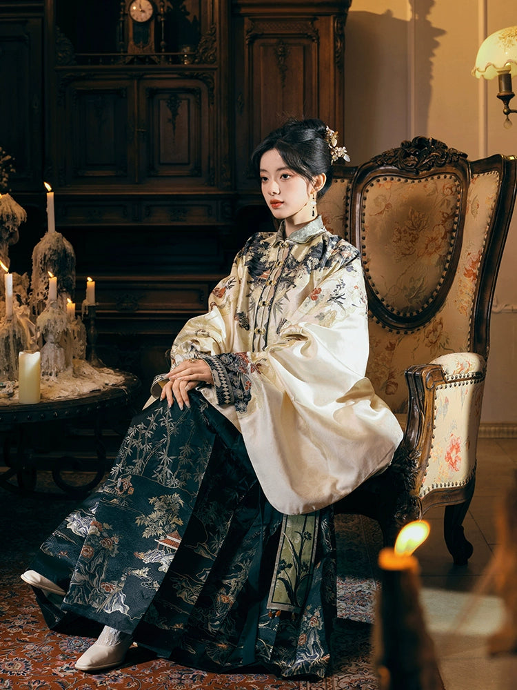 More than thirteen [Takeshita Tinglan] placket jacket, horse-face skirt, Ming-made Hanfu ming HanFuDreams