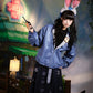 More than thirteen [Huaixing Night by Night] imitation leather jacket daily lower skirt