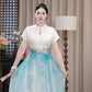 Flower Fairy Story [Shattered Star and Sunk Sea] Embroidery Half-pleated Princess Hundred Dresses modern HanFuDreams Broken star sunk sea hundred skirts + summer tops + Yingluo back clouds S