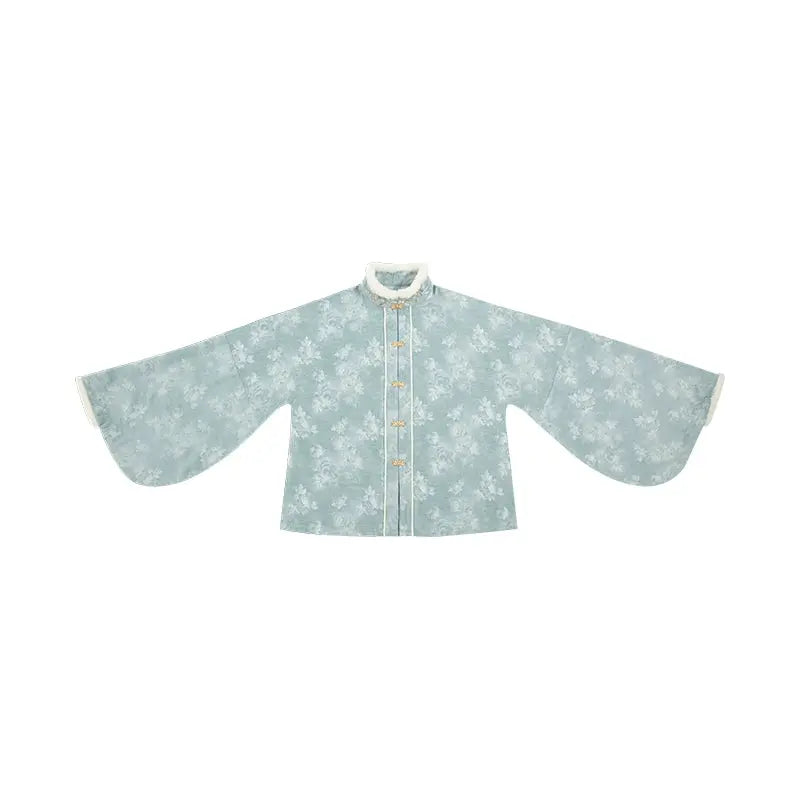 July Eve [Yan Xue Ning Bamboo] Pair Pipa Sleeve Short Armor Jacket han HanFuDreams 砚雪凝竹 对襟琵琶袖 XS