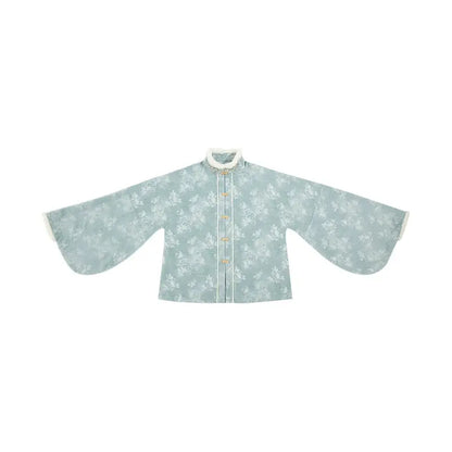 July Eve [Yan Xue Ning Bamboo] Pair Pipa Sleeve Short Armor Jacket han July Eve Inkstone snow condensing bamboo, pair of pipa sleeves XS