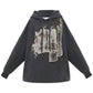 [on the balcony] embroidered hooded pullover sweater bag national style set modern HanFuDreams hooded sweater M