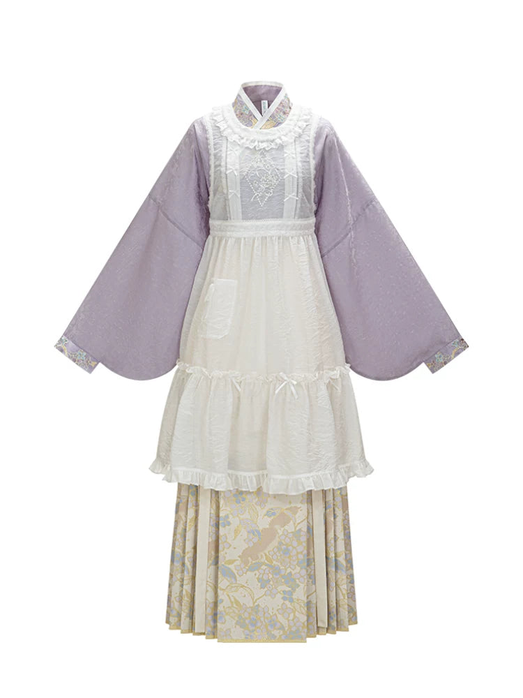 Chi Xia [Ziyang Meow Meow] Ming Tencel Short Shirt Horse Face Skirt Mask Skirt ming HanFuDreams