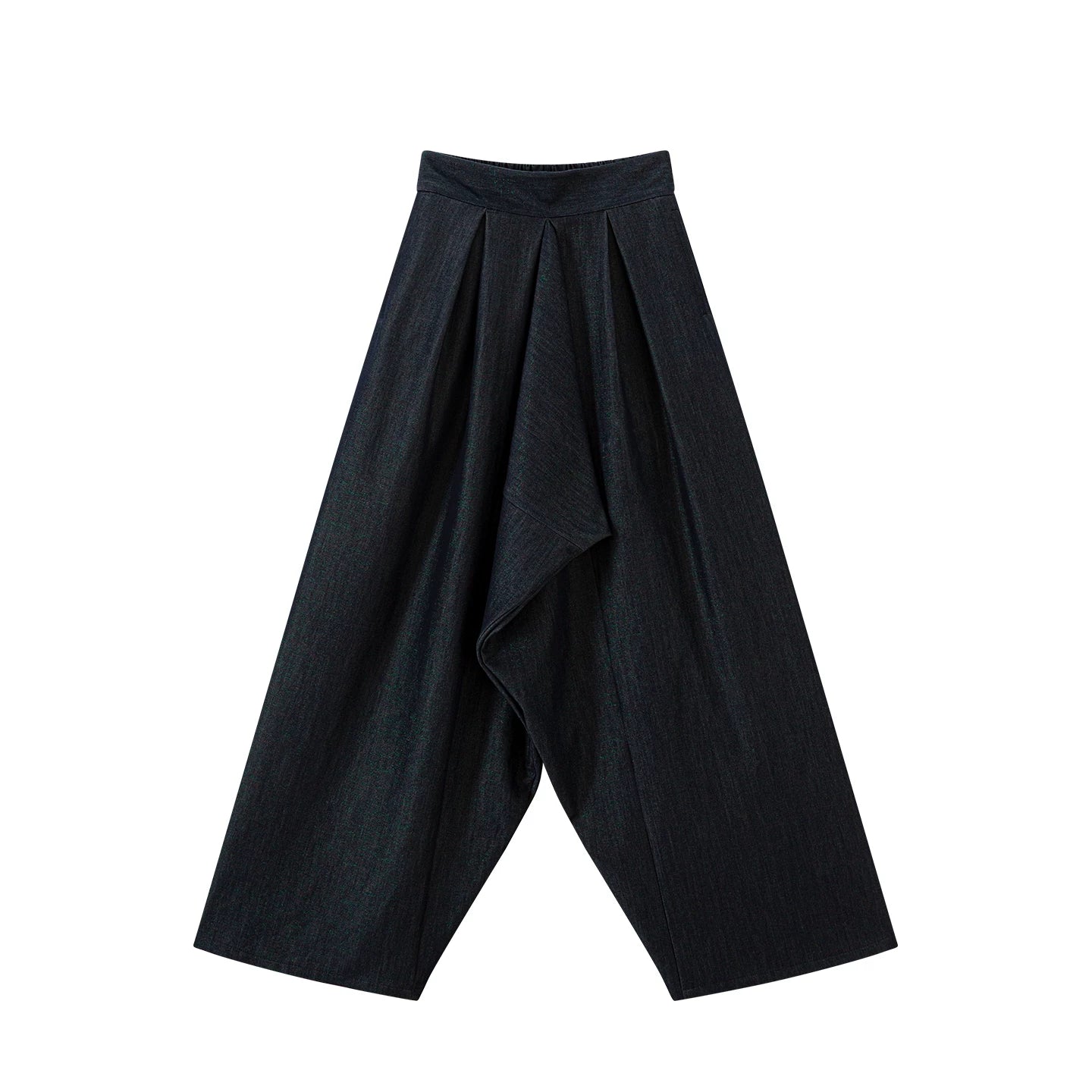 Chi Xia [Taoxi Room] Ming-made lapel shirt Tencel straight waist pants ming HanFuDreams Modified Blue Straight Waist Pants S