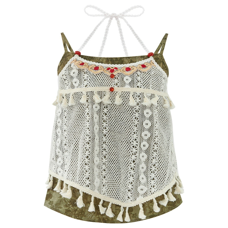 More than Thirteen [Party Magic] Spring Jacket Pants National Style Set modern HanFuDreams Sling (green) S