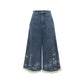 More than thirteen [Boxin Yue] 2025 autumn new jacquard vest denim skirt pants modern HanFuDreams Denim skirt and pants S