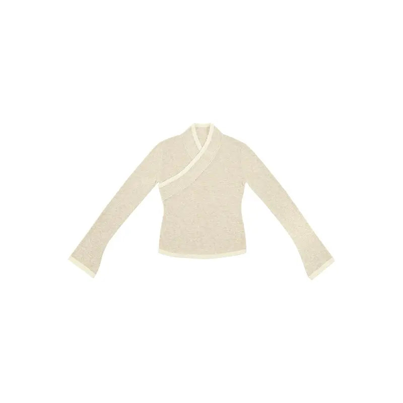 July Eve [Gold Powder] Gentle Jacket Closure Knitted Sweater Warm Jacket han HanFuDreams Gold powder reflects snow, and the collar is knitted inside. XS