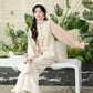 Short ras du cou à nouer de fabrication Ming Pantalon Song Hanfu pour femme