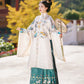 Ming-style Long Jacket and Horse Face Skirt, Hanfu for Autumn and Winter.