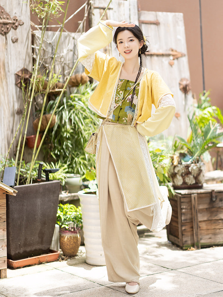 Ming straight waist pants short shirt Hanfu women ming HanFuDreams