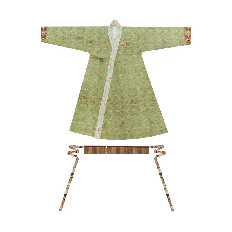 More than Thirteen [Feng Heqi] Weaving Gold Jacquard Pair Jacket Improvement Hanfu han HanFuDreams Yes, wear a long shirt (including waist seal). S