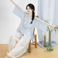 Modern Hanfu Summer Set — Cami Top, Cropped Shirt & Lantern Pants han Chixia