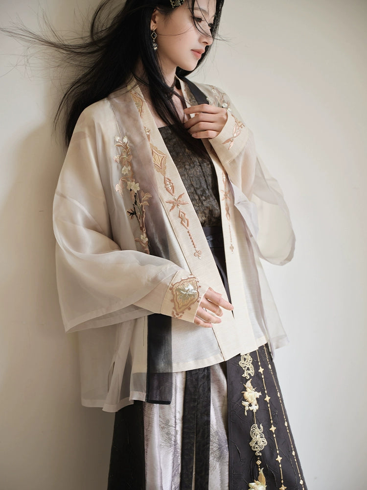 More than thirteen [Bing Candle Tour] Embroidered Tencel Top Two Skirts Song Hanfu song HanFuDreams