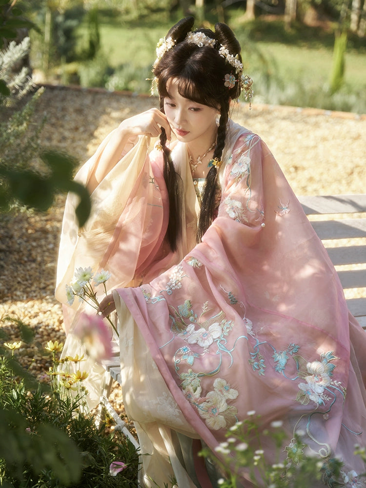 More than thirteen [butterfly wish sound] big sleeve shirt suspender skirt ming HanFuDreams