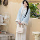 Chi Xia [Phalaenopsis Snow] Chenier Short Jacket Wide Leg Pants Han han HanFuDreams