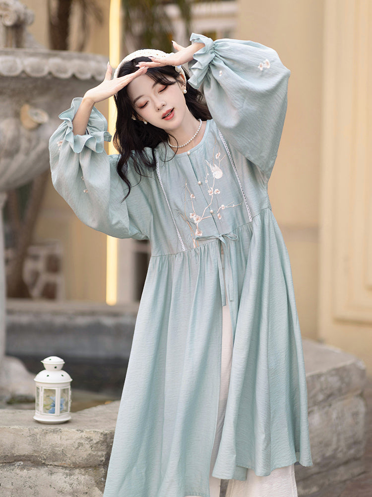 Han Element Man Cotton Crew Neck Long Shirt Song Pants Hanfu han HanFuDreams