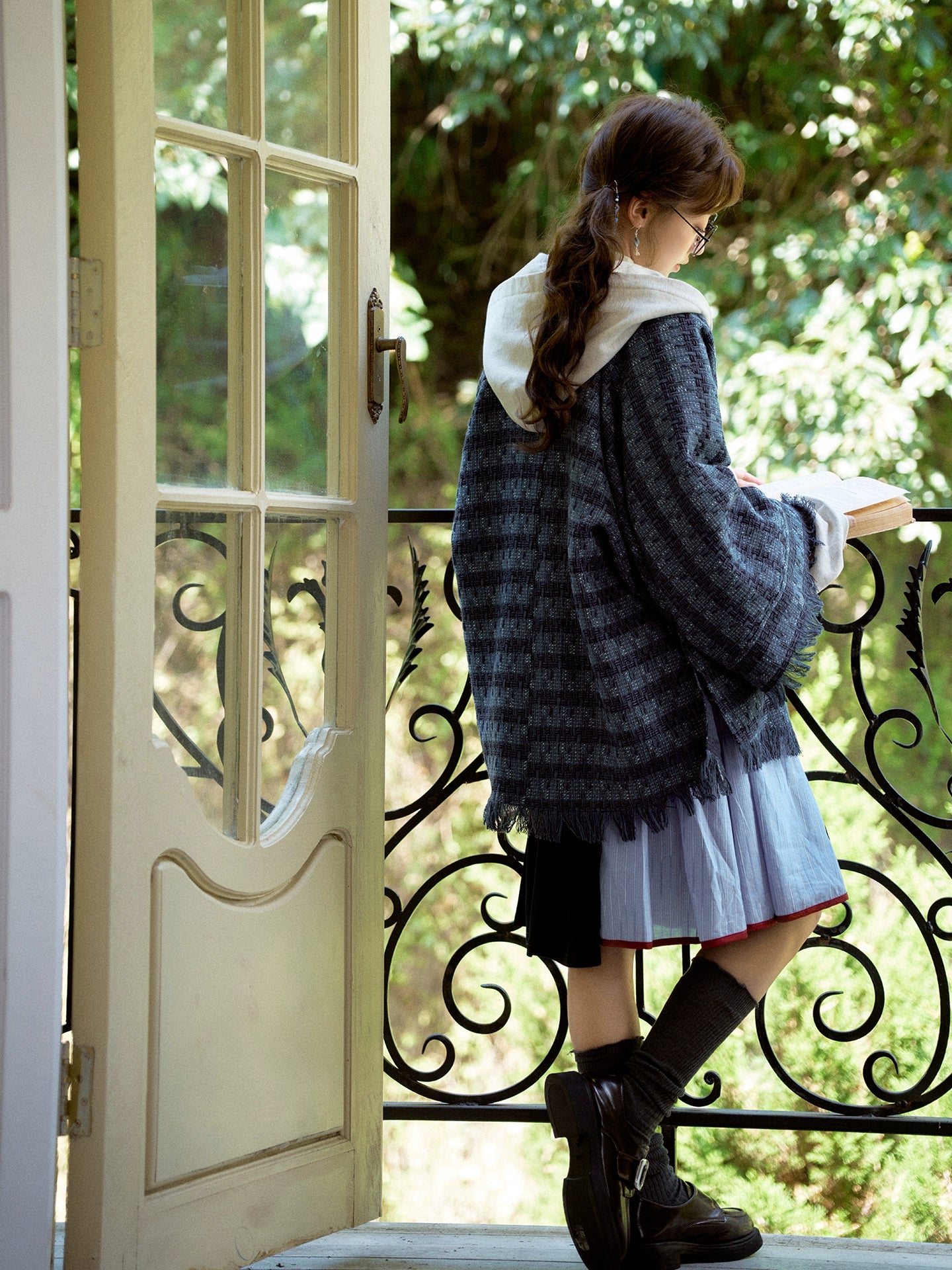 More than thirteen [indigo beads] Xiaoxiangfeng jacket embroidered denim cardigan modern HanFuDreams