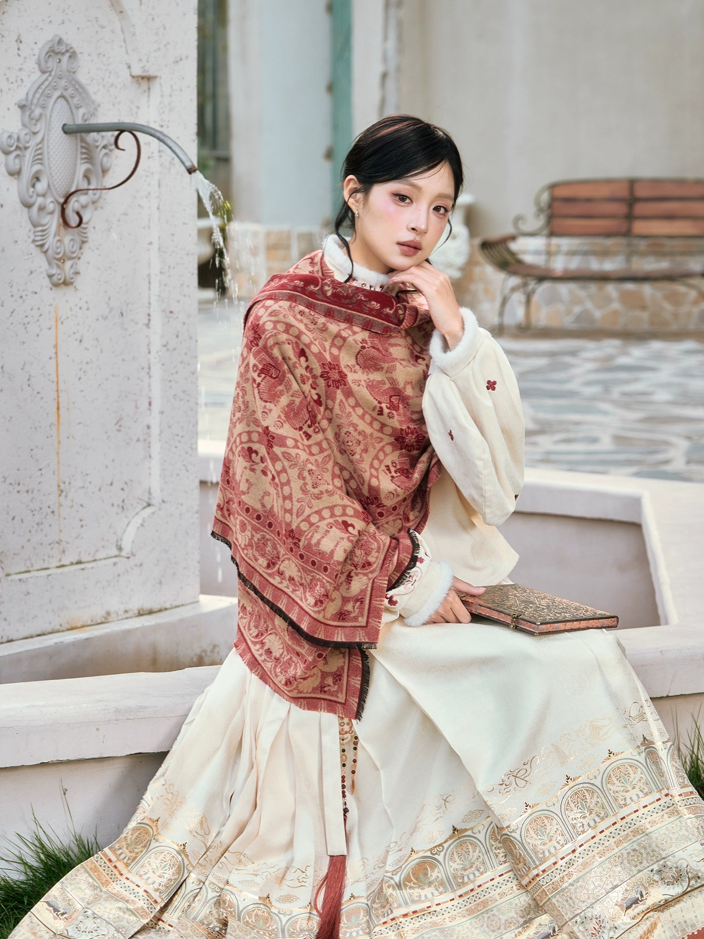 July Eve [Perfect match] National style knitted scarf skin-friendly accessories HanFuDreams