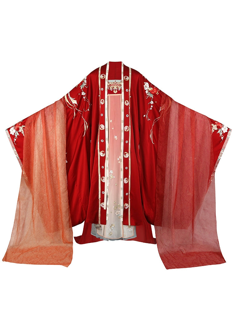 More than thirteen [鸾凤仙羽] straight collar chest skirt wedding dress Tang Hanfu women tang HanFuDreams