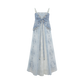 (Pre-Order)[Moonlight Window] Modern Lyocell Hanfu Set modern Shisanyu Spaghetti Strap Dress S