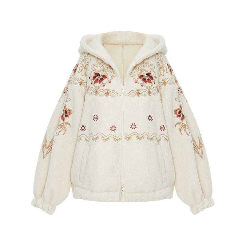 More than thirteen [such as flame] fleece embroidered jacket pants warm suit modern HanFuDreams jacket S