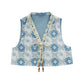 [Boxin Yue] 2025 autumn new jacquard vest denim skirt pants modern HanFuDreams vest S