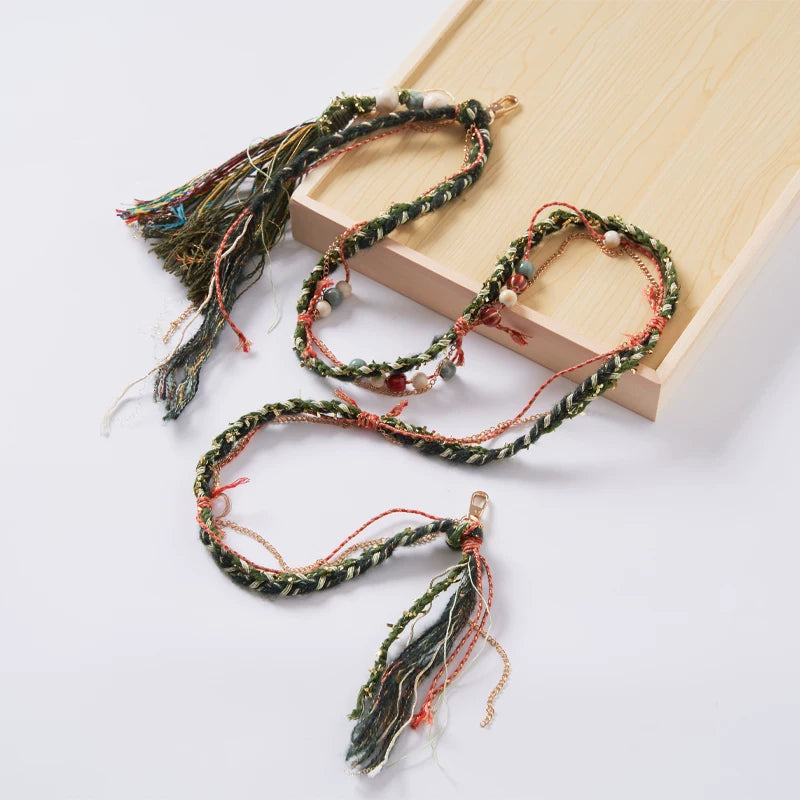 Flower Fairy Story [Red Fruit Manor] Vest Shirt Short Horse Noodles modern HanFuDreams Handwoven waist chain S