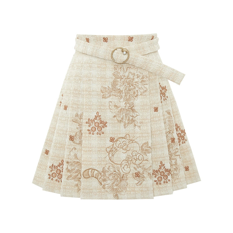 More than thirteen [leopard donut] fur coat embroidered skirt