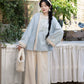Chi Xia [Phalaenopsis Snow] Chenier Short Jacket Wide Leg Pants Han han HanFuDreams