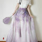 Flower Fairy Story [Wisteria] Light gauze skirt High texture printed horse skirt modern HanFuDreams