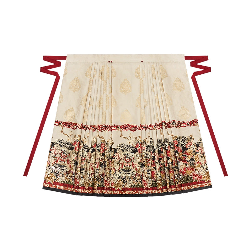 More than thirteen [Xuanma Qiankun] New Year's clothes pipa sleeves horse face skirts Ming ming HanFuDreams Horse skirt S