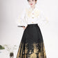 Ming-style Horse Face Skirt Hanfu for Toasting and Engagement Ceremonies.