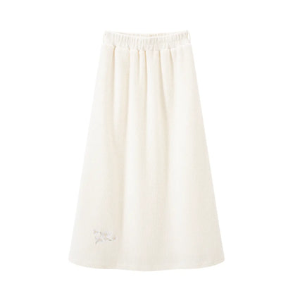 Chi Xia [Fleece Butter] Crew Neck Short Jacket Umbrella Skirt Han han HanFuDreams Elastic waist umbrella skirt S