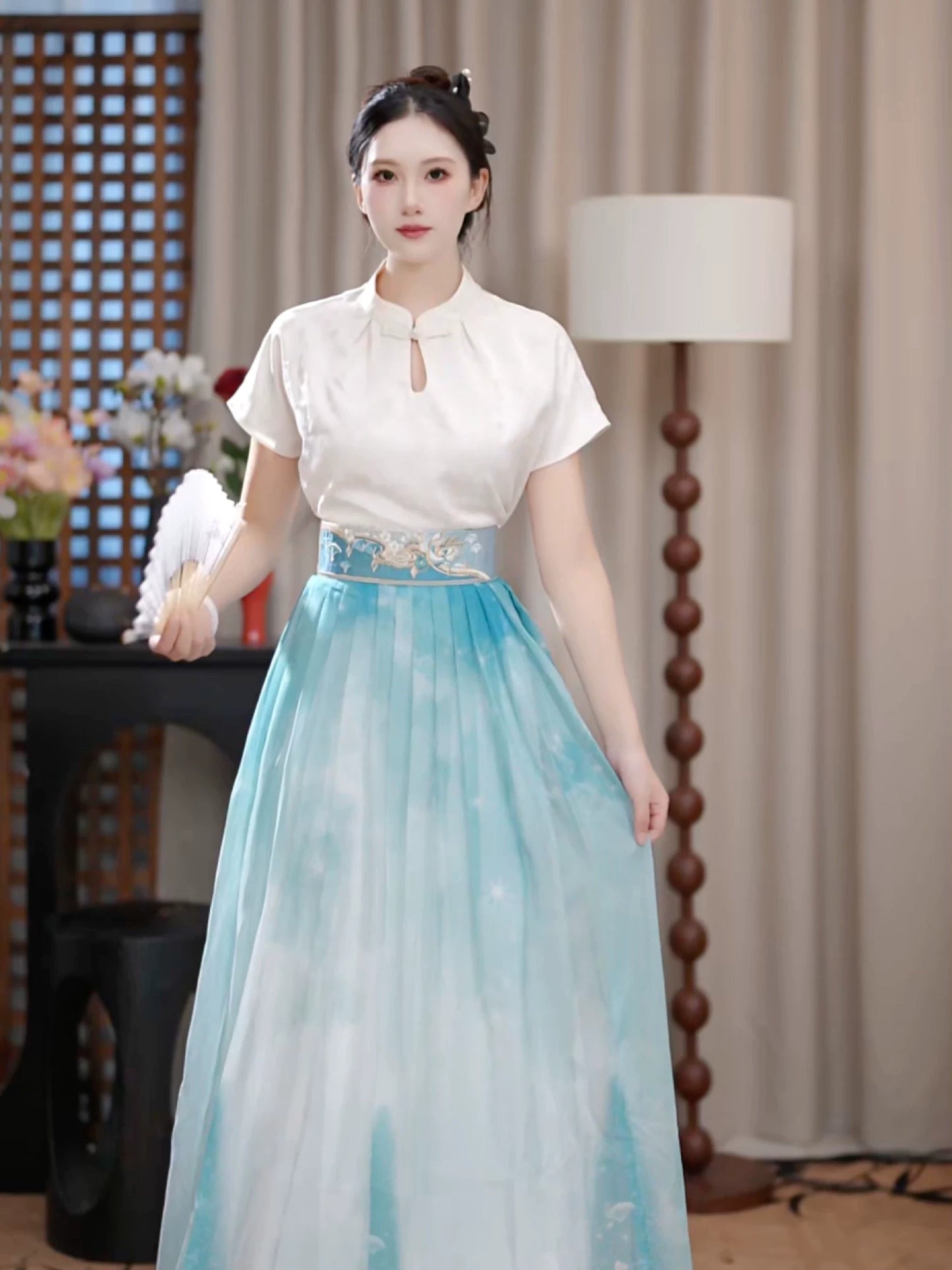 Flower Fairy Story [Shattered Star and Sunk Sea] Embroidery Half-pleated Princess Hundred Dresses modern HanFuDreams