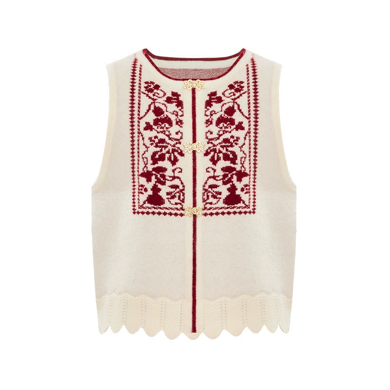 More than thirteen [Fulu flowers] knitted jacquard than nail sweater short horse face set modern HanFuDreams Sweater, in stock. S