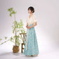Flower Fairy Story [Qinhe Ying] One-piece jacquard eight-broken skirt Tang tang HanFuDreams Blue broken skirt set S