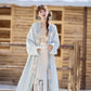 More than Thirteen [He Ye Wuyue] Embroidered Zi suspender horse dress Hanfu han HanFuDreams Shizi + suspender + painted evening white horse dress S