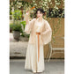 Jin‑Style Tencel Modified Hanfu Set jin Chixia Longshang Yellow four-piece set (including lace-up) S spot