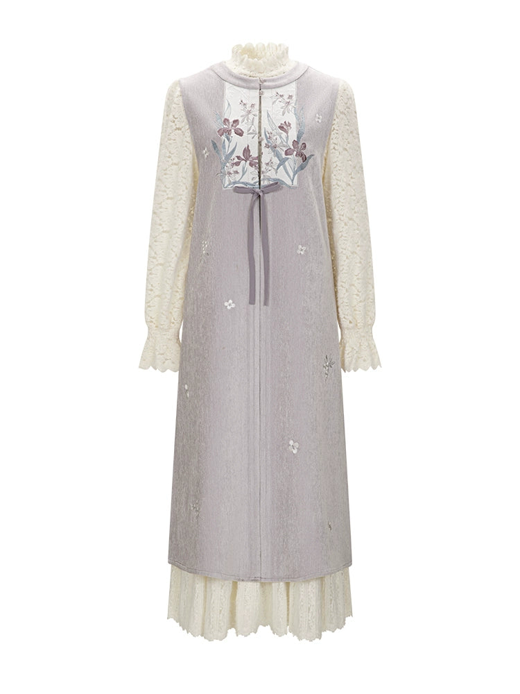 Chi Xia [purple iris] is longer than a knitted shirt lace skirt ming HanFuDreams