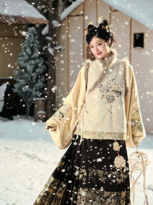 July Eve [Li Zhujin] Cross-collar than a short shirt and horse skirt ming HanFuDreams