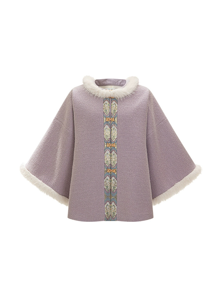 Chi Xia [Narcissus Dream Shadow] Zhaojun Jacket Fleece Crew Neck Short Jacket Ming ming HanFuDreams