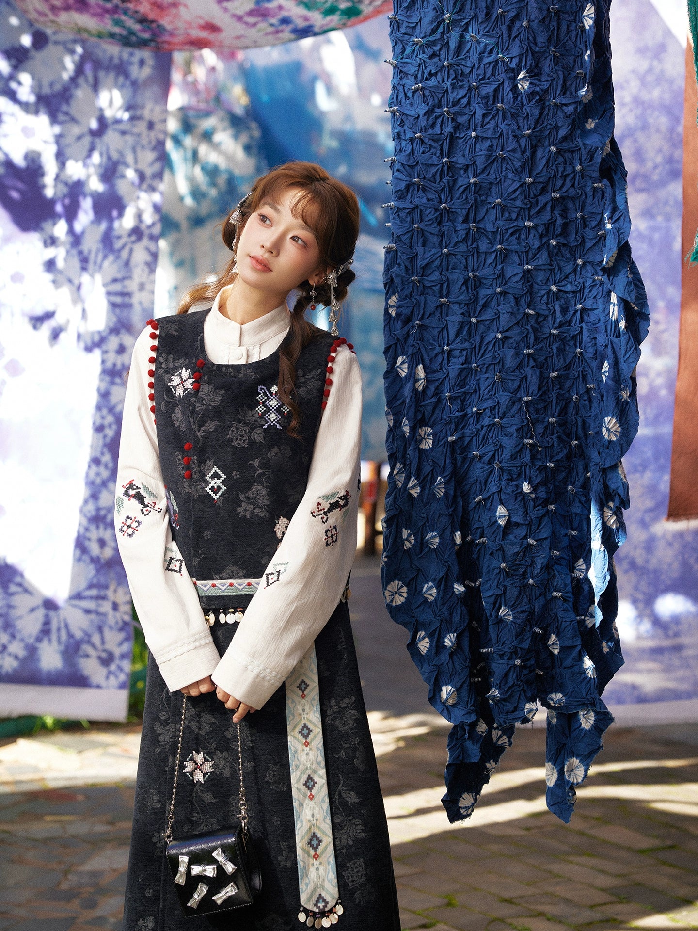 More than thirteen [Jinxiao] Bijia stand-up collar top skirt new Chinese suit modern HanFuDreams