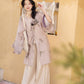 Ming-made cotton round neck cardigan improved Song pants Hanfu