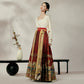 More than thirteen [plain porcelain] horse skirt top set ming HanFuDreams Three-piece set (red) XS