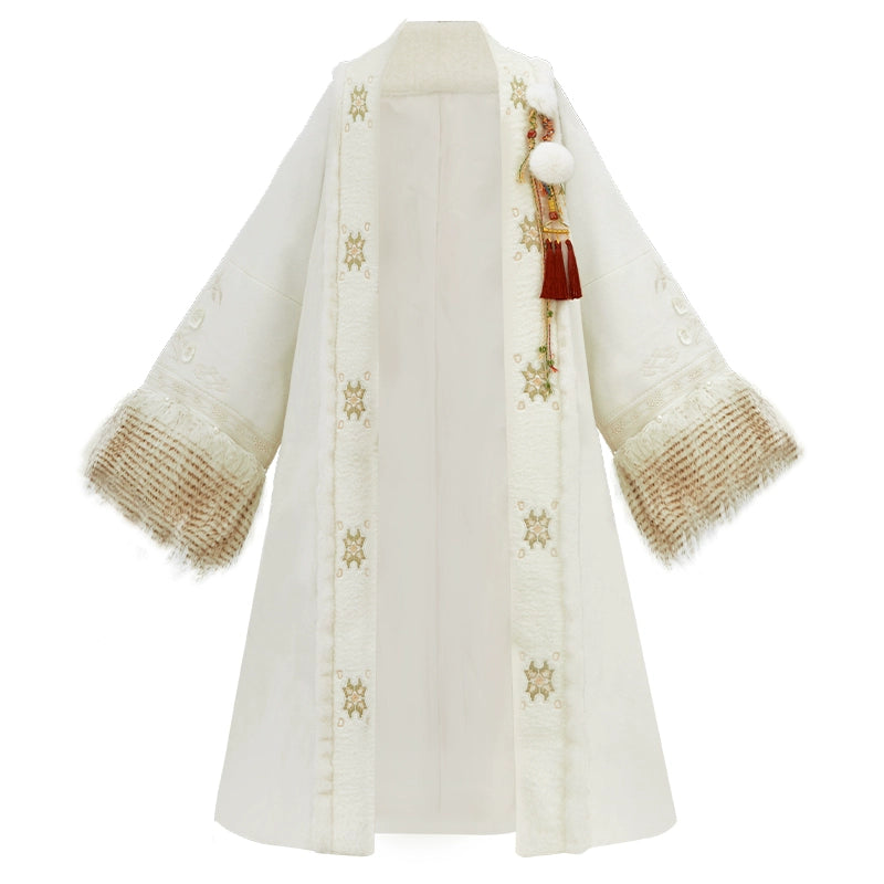 More than thirteen [red flame and snow] autumn and winter warm jacket, cardigan and three-pleat skirt han HanFuDreams jacket XS