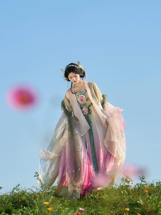 More than thirteen [吹梦生花]  large sleeve shirt suspender skirt Hanfu HanFuDreams