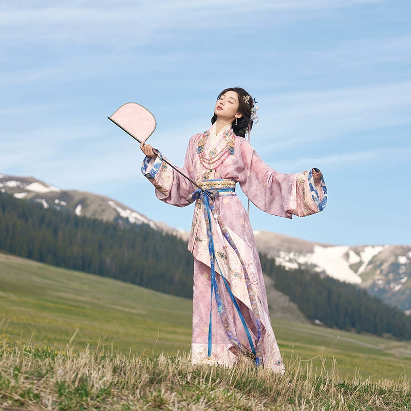 More than Thirteen [Forget Worries] Heavy Industry Quxun Warring States Robe, Summer han HanFuDreams four-piece set S