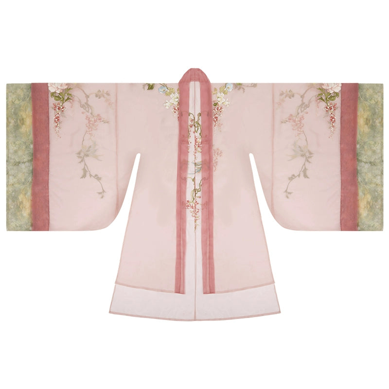 More than thirteen [close to midsummer] Heavy industry embroidered chest-length skirt Hanfu han HanFuDreams Big sleeve shirt XS